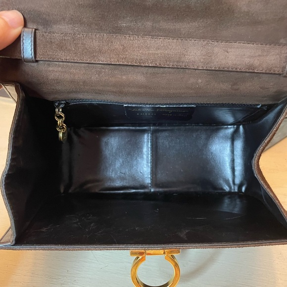 Ferragamo brown suede crossbody *Rehabbed* - Picture 7 of 16